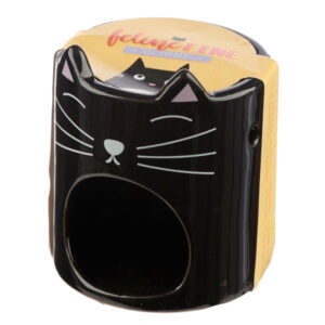 Ceramiczny podgrzewacz olejków - kot Feline Fine czarny