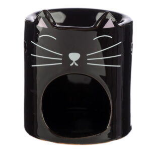 Ceramiczny podgrzewacz olejków - kot Feline Fine czarny