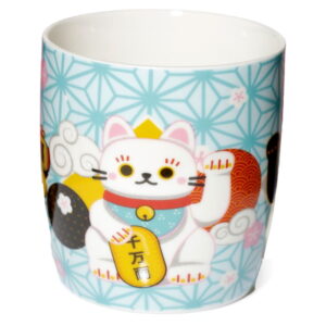 Kubek porcelanowy Kot Szczęścia Maneki Neko