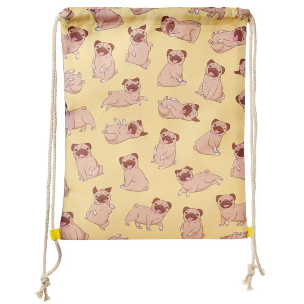 Plecak worek ściągany sznurkami - Pies mops