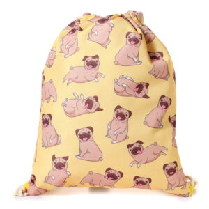 Plecak worek ściągany sznurkami - Pies mops