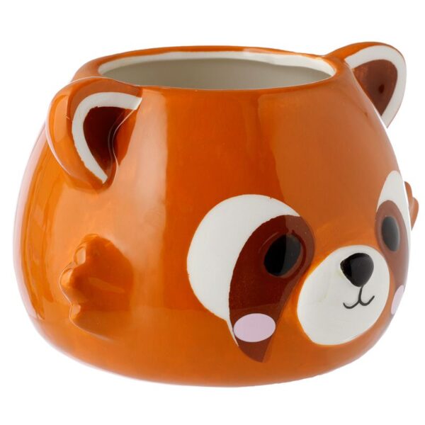 Ceramiczna doniczka do roślin duża - Panda czerwona