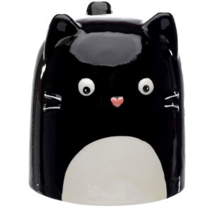 Kubek ceramiczny odwrócony - Czarny Kot Feline Fine