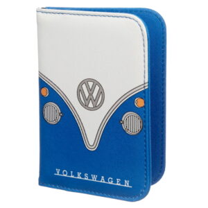 Etui na paszport i przywieszka na bagaż - Volkswagen VW T1 Camper niebieski