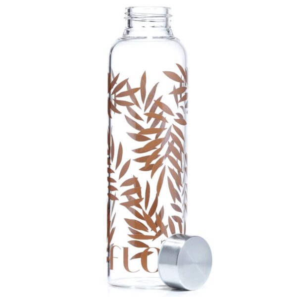 Szklana butelka na wodę w pokrowcu - Jaśminowe Kwiaty