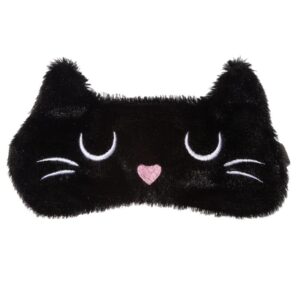 Pluszowa maska na oczy Kot Feline Fine - czarny