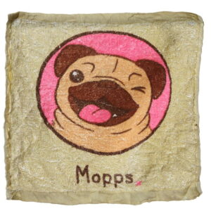 Skompresowany ręcznik podróżny - Pies Mops