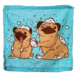 Skompresowany ręcznik podróżny - Pies Mops wzór 2